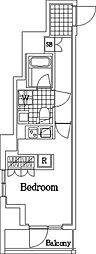 ルクシェール王子 ワンルームの間取図画像