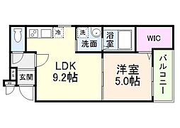 (仮称)フジパレス奈良町 1LDKの間取図画像