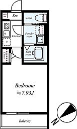 千葉市稲毛区稲毛町5丁目アパート 1Kの間取図画像