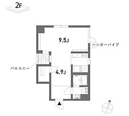 ＣＯＬＬＡＧＥ ＨＯＵＳＥ 2階1Kの間取り