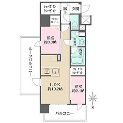 シーズンフラッツ杉並井草 2LDKの間取図画像