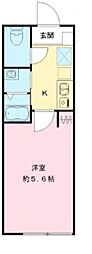 THE ROOMS中野本町 2階1Kの間取り