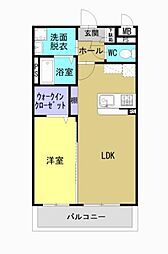 (仮称)久具マンションB棟 1LDKの間取図画像
