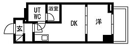トラディス錦糸町 7階1DKの間取り