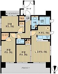 エコロジー錦糸町レジデンス 3LDKの間取図画像