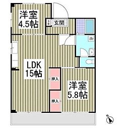 第7池田マンション 2LDKの間取図画像