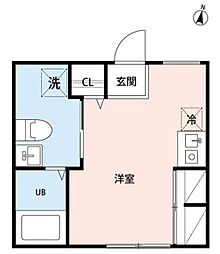 ＧＬＩＣＩＯＮ蓮根 1階1Kの間取り