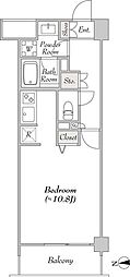 ミリアレジデンス大岡山 ワンルームの間取図画像