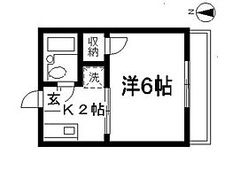 シティハイム・ＳＨＩＭＡ 2階1Kの間取り