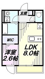 KEIAI RESIDENCE 東村山 1階1LDKの間取り