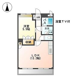 リュミエール 2階1LDKの間取り