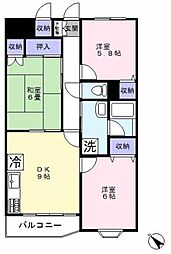 ラフィーヌ・フォレ 3階3DKの間取り