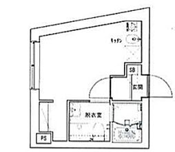 Ludens椎名町 3階ワンルームの間取り