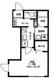 メゾンブラッシュ代々木上原 1階1Kの間取り