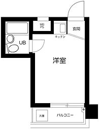 サンパーク東京銀座 ワンルームの間取図画像