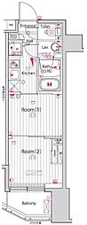 ガーラプレシャス三軒茶屋 2Kの間取図画像