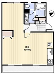 あべりあ ワンルームの間取図画像