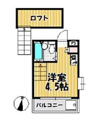 ソフィア ワンルームの間取図画像