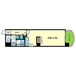 COSMO　V 3階ワンルームの間取り
