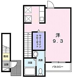 ラ　フォレスタ 2階1Kの間取り
