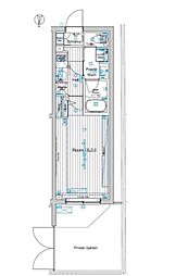 東急多摩川線 矢口渡駅 徒歩4分の賃貸マンション 1階1Kの間取り