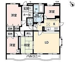 ノーブルクレイン 4LDKの間取図画像