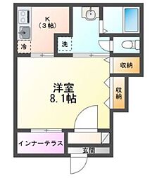 Halelea・Aoba(ハレレア・アオバ) 1Kの間取図画像