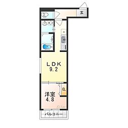 JR東西線 御幣島駅 徒歩8分の賃貸アパート 1階1LDKの間取り