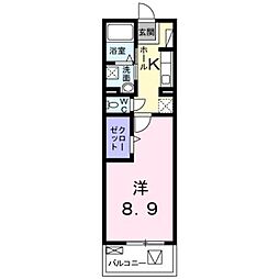ハイエストシャロル 1Kの間取図画像