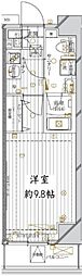 レガリス錦糸町 1Kの間取図画像