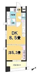 カスタリア新御茶ノ水 7階1DKの間取り