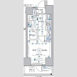 CREVISTA大森2 1Kの間取図画像