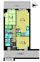 カスタム光ヶ丘 4階2LDKの間取り