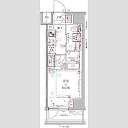 CREVISTA横浜関内 1Kの間取図画像