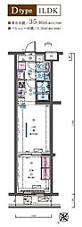 LIVCITY成増ミュジオ弐番館 1LDKの間取図画像