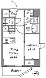 GRANPASEO両国2 1DKの間取図画像