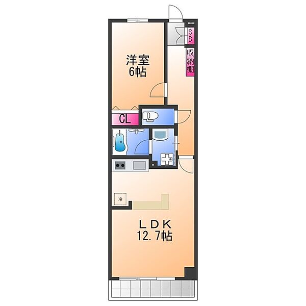 プールトゥジュール ｜大阪府岸和田市土生町５丁目(賃貸マンション1LDK・2階・45.34㎡)の写真 その2