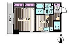 ブランネージュ 1Kの間取図画像