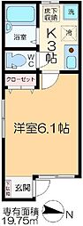 フローラ東小岩 1階1Kの間取り