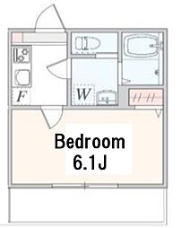 アザーレ・パッシオ新百合ヶ丘B 1階1Kの間取り