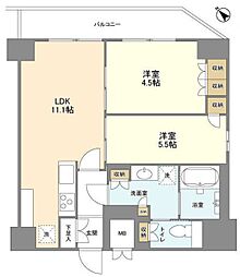 KURAMAE214 14階2LDKの間取り