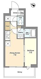 FUSION 池袋 WEST 1DKの間取図画像