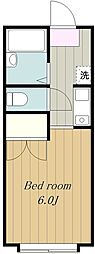 エステートピア・フォーレスト 2階1Kの間取り