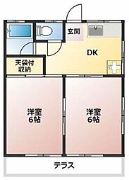 ステラ西習志野 2DKの間取図画像
