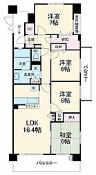 ビビットタウンウィズ稲毛 2階4LDKの間取り