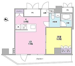 STAYRESIDENCE西新宿 1LDKの間取図画像