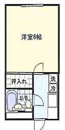 グレイスファル・コーポ 1Kの間取図画像