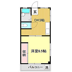 エスポアールKNA 1DKの間取図画像