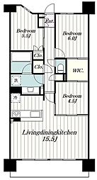小田急小田原線 柿生駅 徒歩8分の賃貸マンション 1階3LDKの間取り