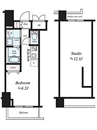ラ・シード馬込レフィナード 4階2Kの間取り